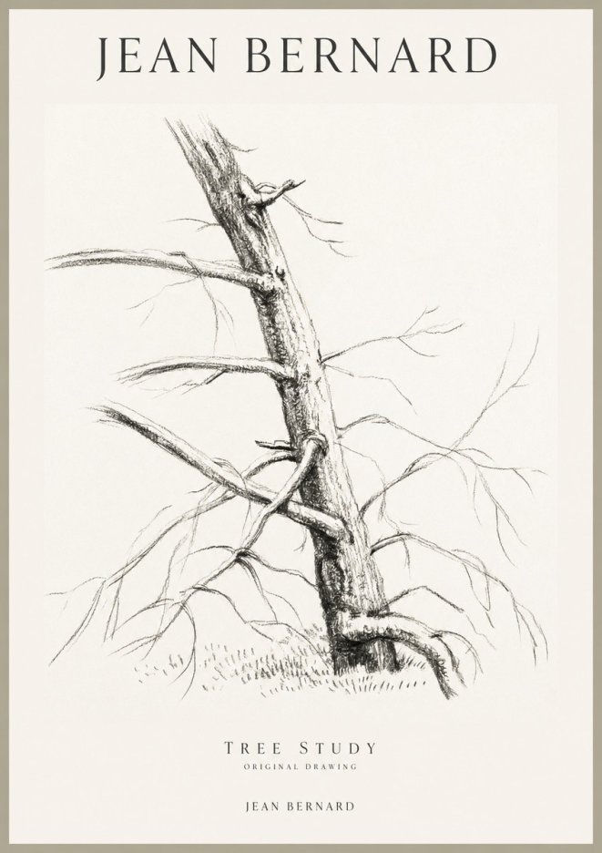 Jean Bernard Tree Study No1 - Plakát