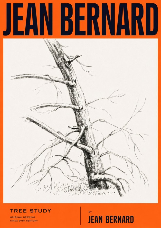 Jean Bernard Tree Study No2 - Plakát