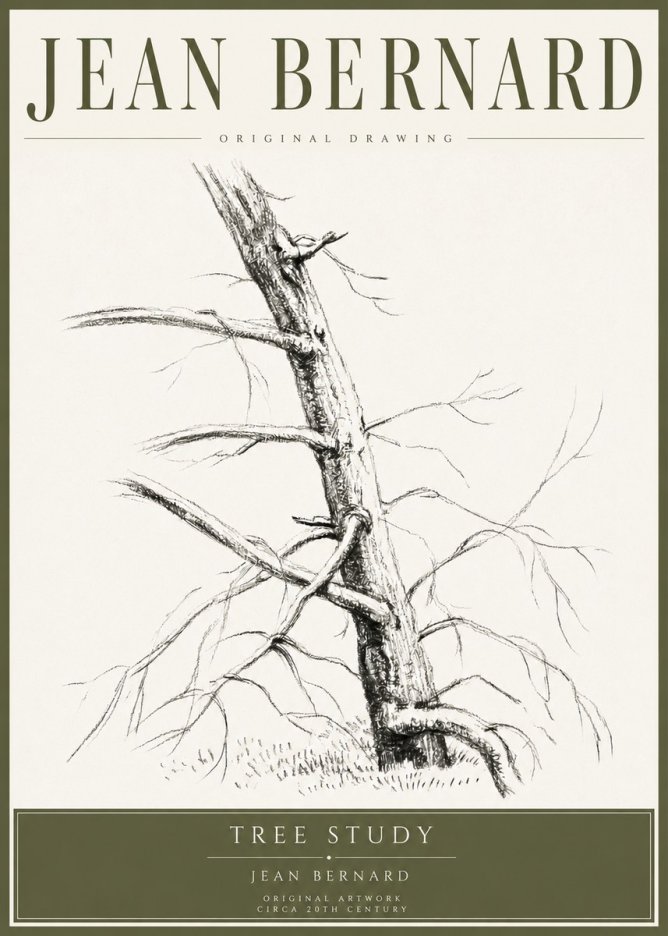 Jean Bernard Tree Study No4 - Plakát
