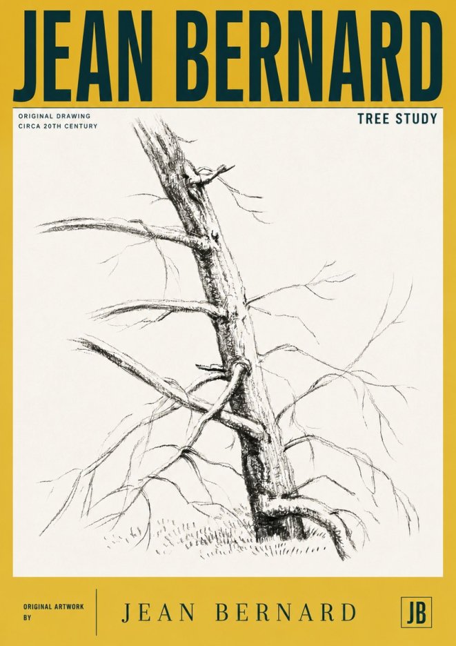 Jean Bernard Tree Study No5 - Plakát