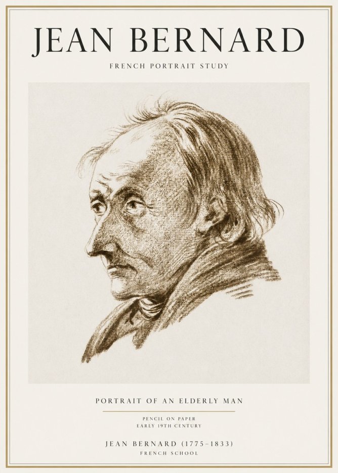 Jean Bernard Portrait of an Elderly Man No1 - Plakát