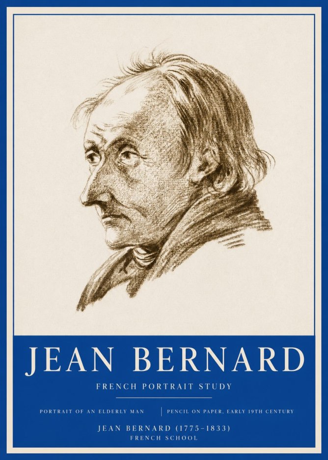 Jean Bernard Portrait of an Elderly Man No2 - Plakát