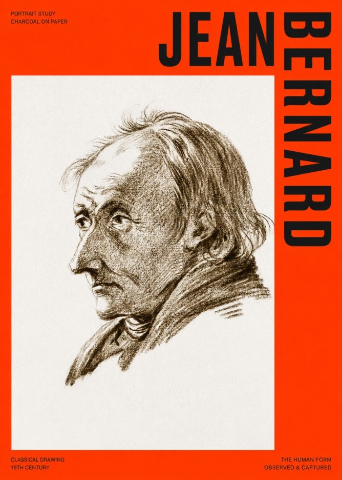 Jean Bernard Portrait of an Elderly Man No4 - Plakát