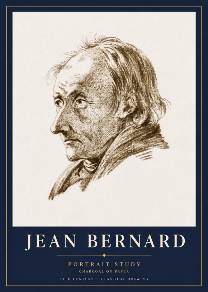 Jean Bernard Portrait of an Elderly Man No5 - Plakát