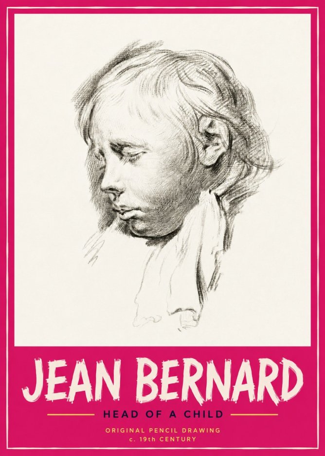 Jean Bernard Head of a Child No3 - Plakát