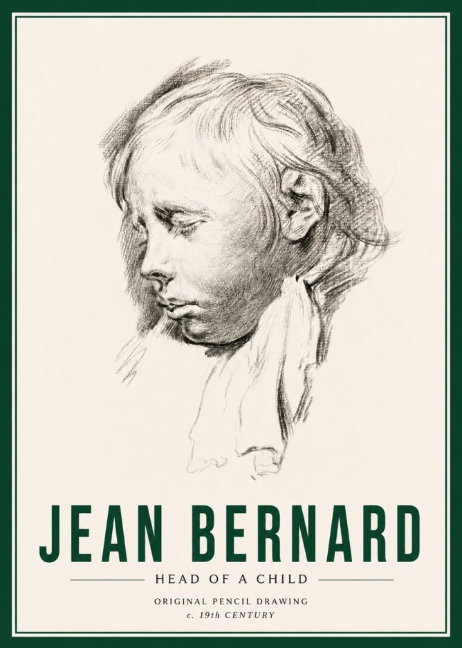 Jean Bernard Head of a Child No4 - Plakát