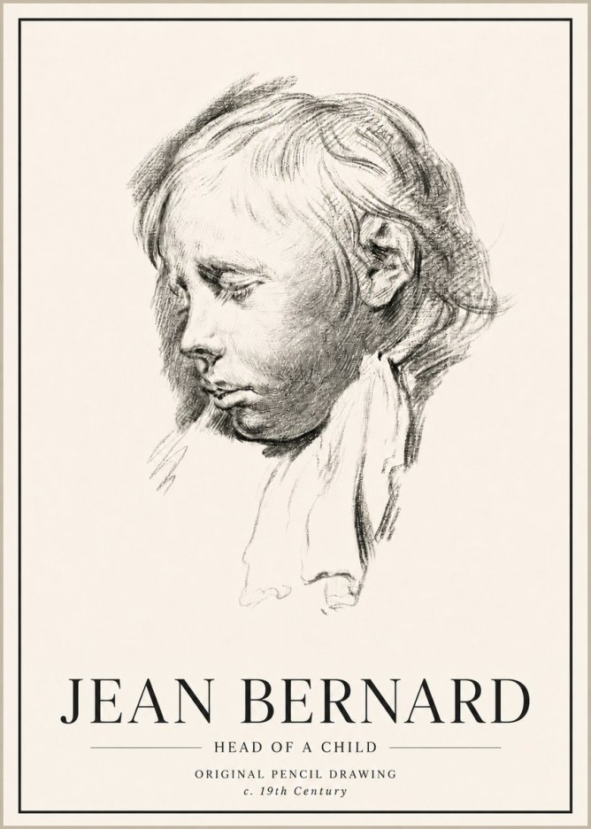 Jean Bernard Head of a Child No5 - Plakát