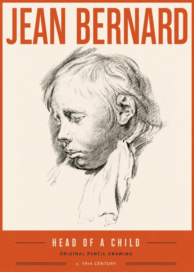 Jean Bernard Head of a Child No6 - Plakát