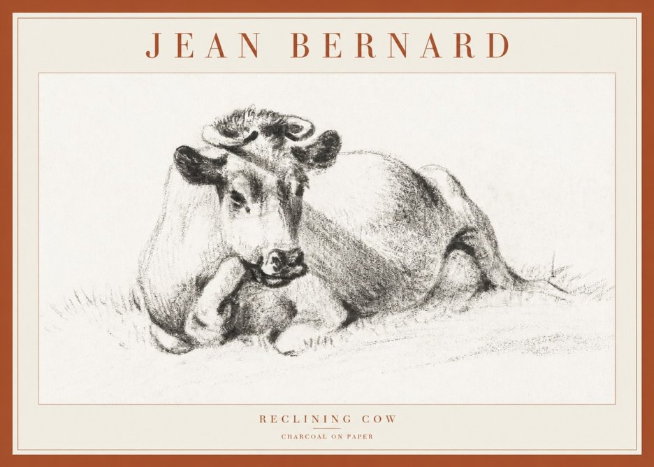 Jean Bernard Reclining Cow I No1 - Plakát