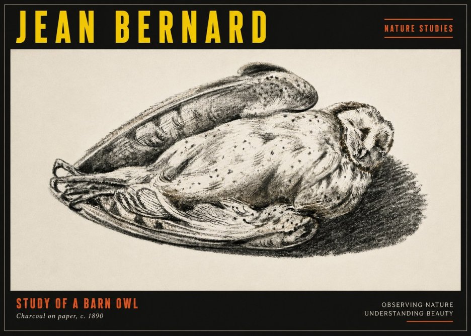 Jean Bernard Sleeping Owl No5 - Plakát