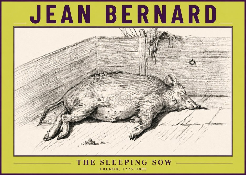 Jean Bernard The Sleeping Sow No6 - Plakát