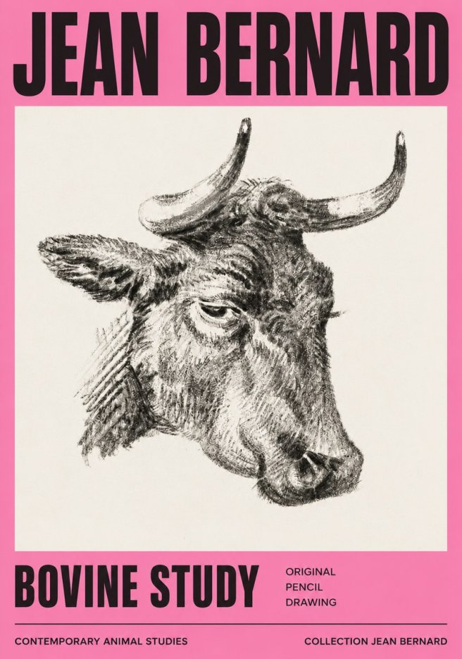 Jean Bernard Bovine Study I No3 - Plakát