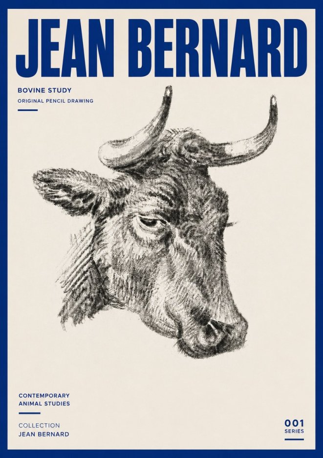 Jean Bernard Bovine Study I No5 - Plakát