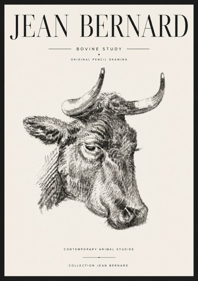 Jean Bernard Bovine Study I No6 - Plakát