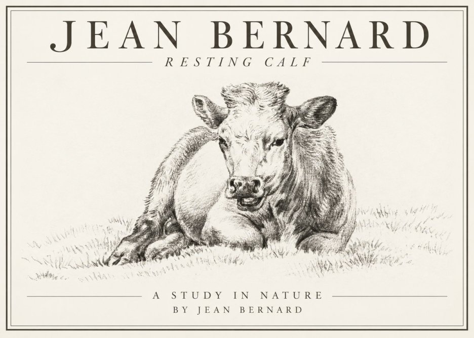 Jean Bernard Resting Calf I No1 - Plakát
