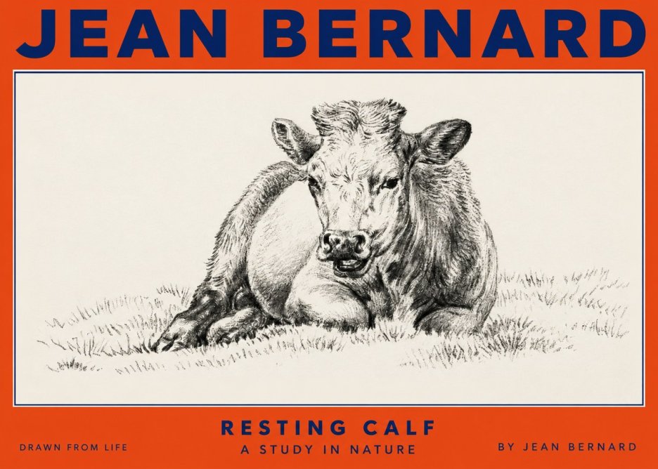 Jean Bernard Resting Calf I No2 - Plakát