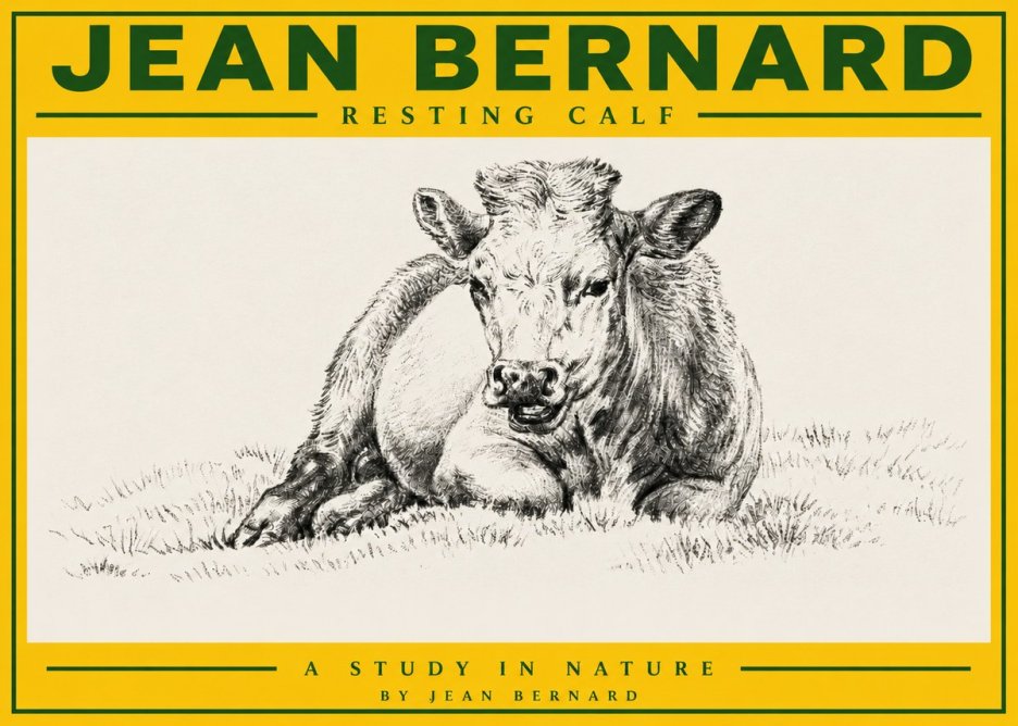 Jean Bernard Resting Calf I No3 - Plakát