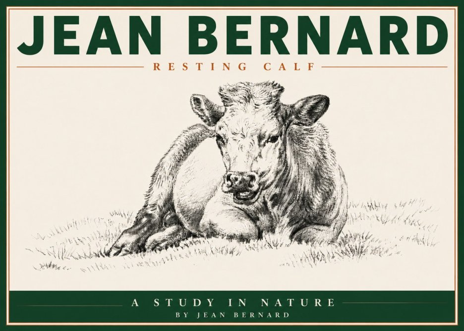 Jean Bernard Resting Calf I No5 - Plakát