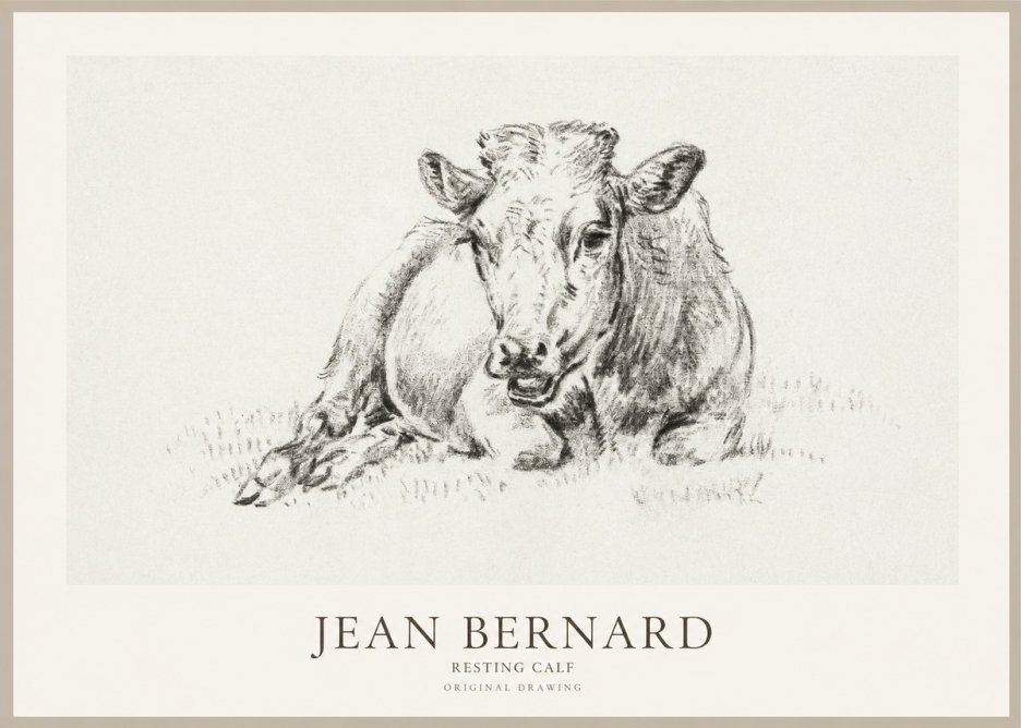 Jean Bernard Resting Calf II No1 - Plakát