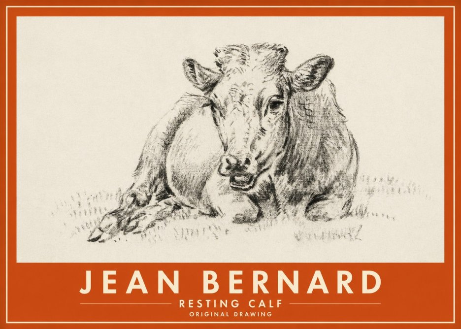 Jean Bernard Resting Calf II No2 - Plakát