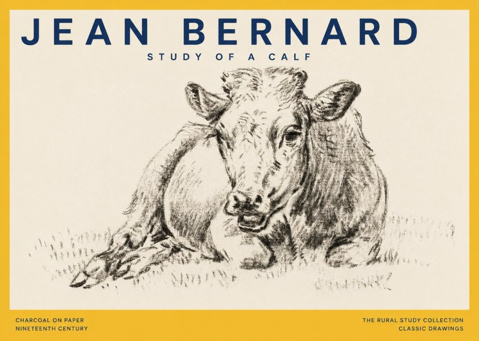 Jean Bernard Resting Calf II No5 - Plakát
