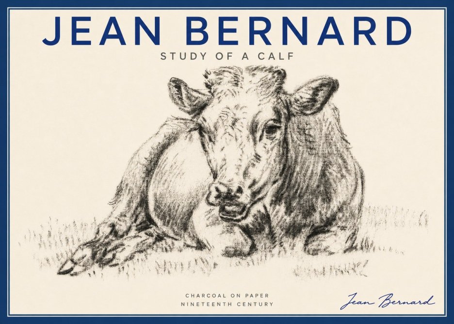 Jean Bernard Resting Calf II No6 - Plakát