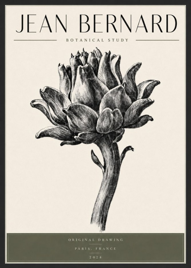 Jean Bernard Botanical Study No3 - Plakát