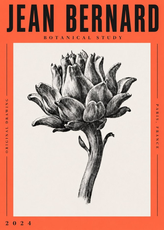 Jean Bernard Botanical Study No4 - Plakát