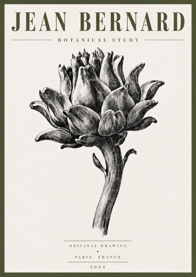 Jean Bernard Botanical Study No5 - Plakát