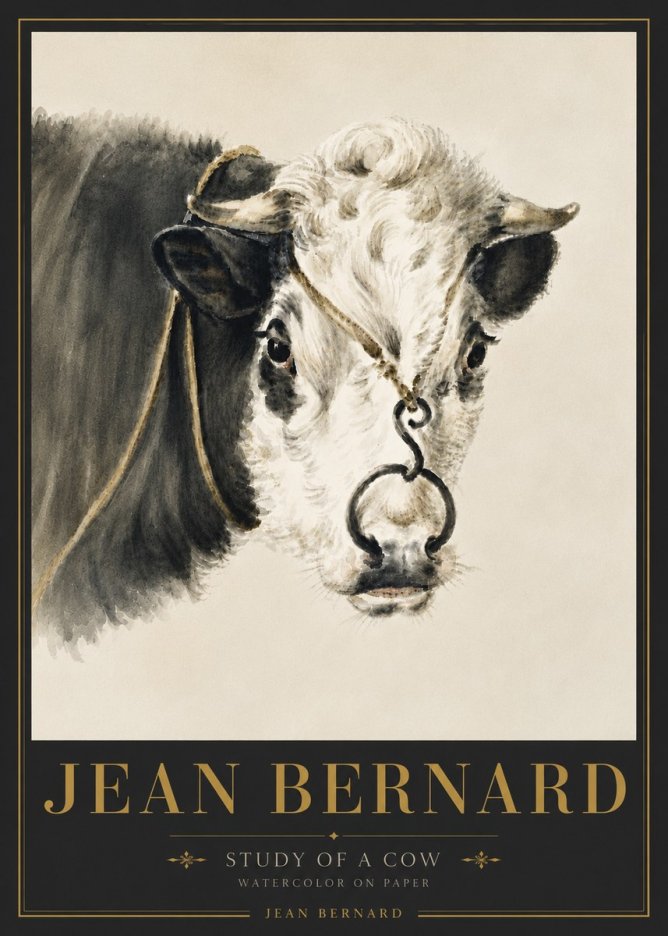 Jean Bernard Study of a Cow I No6 - Plakát