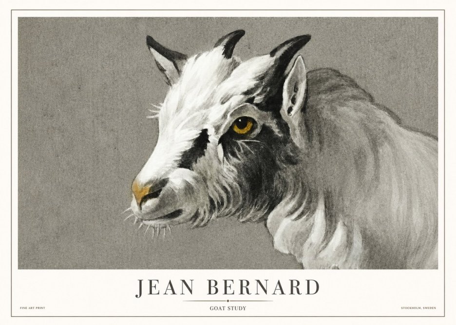 Jean Bernard Goat Study No1 - Plakát