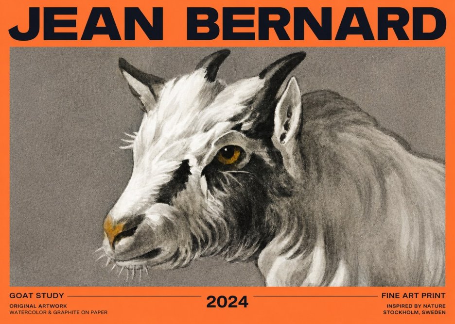 Jean Bernard Goat Study No2 - Plakát