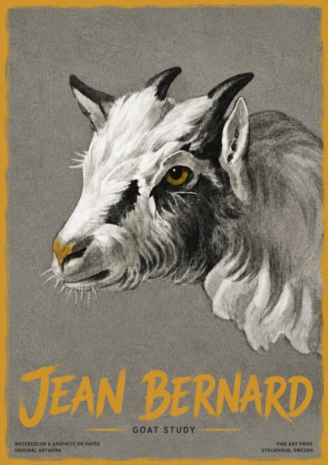 Jean Bernard Goat Study No4 - Plakát