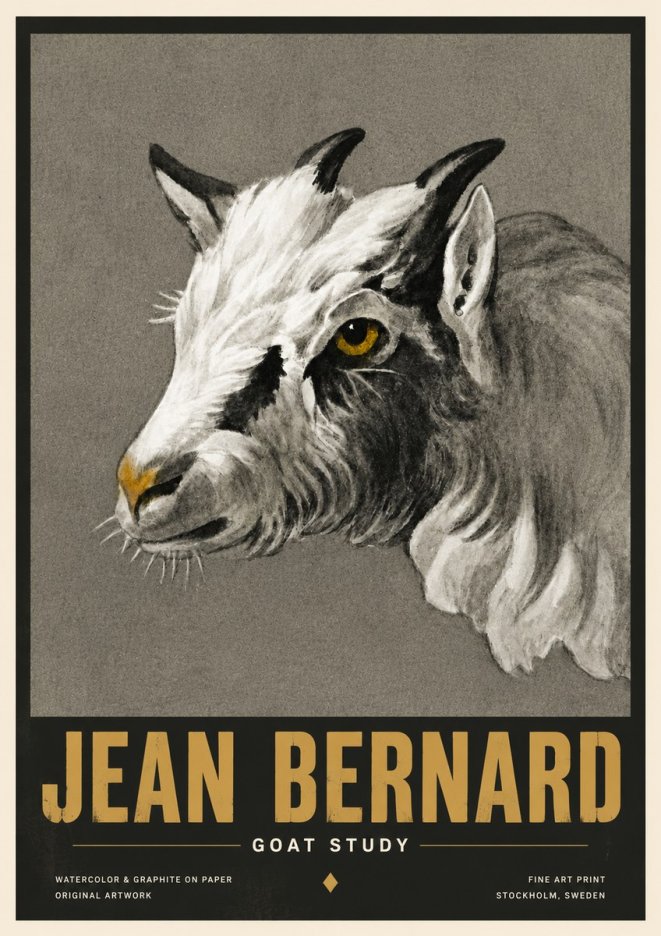 Jean Bernard Goat Study No5 - Plakát
