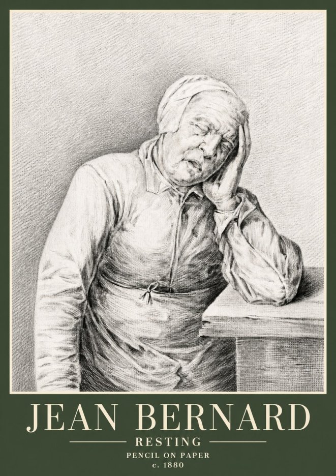 Jean Bernard Resting No3 - Plakát