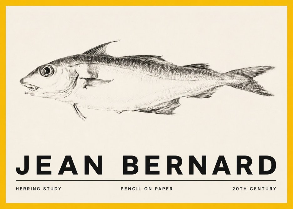 Jean Bernard Herring Study No5 - Plakát