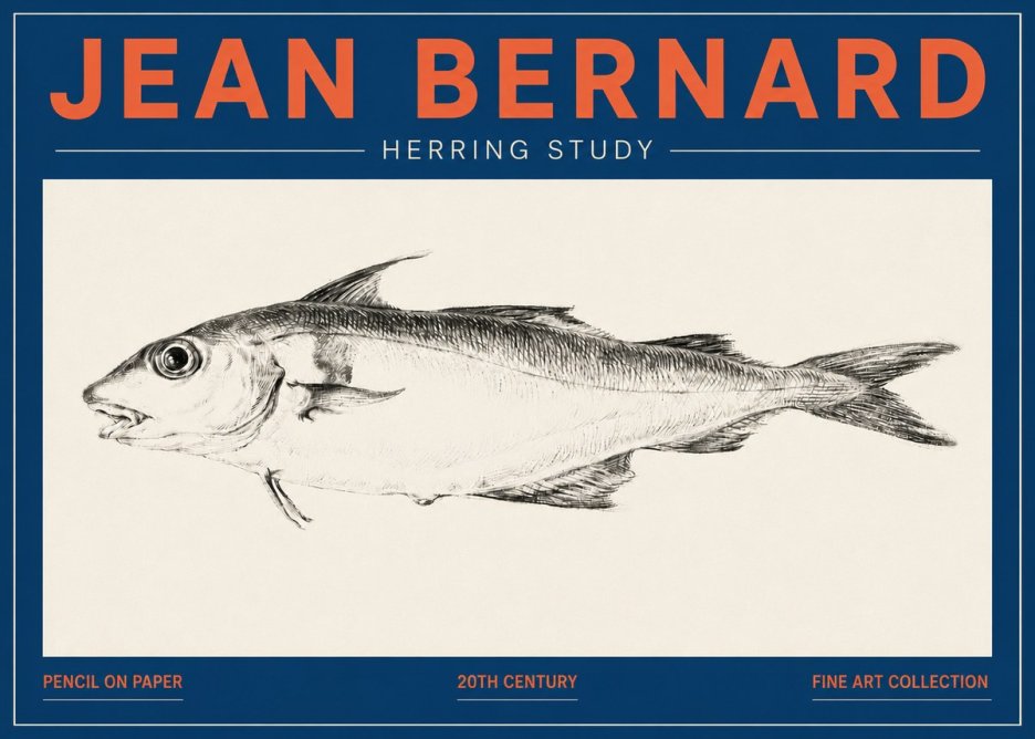 Jean Bernard Herring Study No6 - Plakát