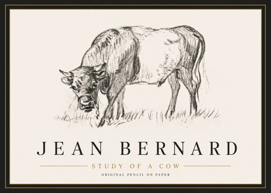 Jean Bernard Study of a Cow II No5 - Plakát