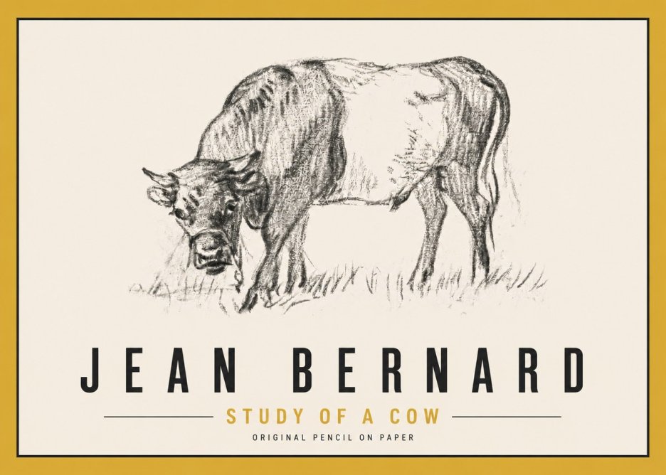 Jean Bernard Study of a Cow II No6 - Plakát
