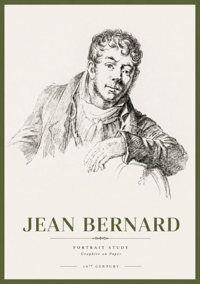 Jean Bernard French Portrait Study No4 - Plakát