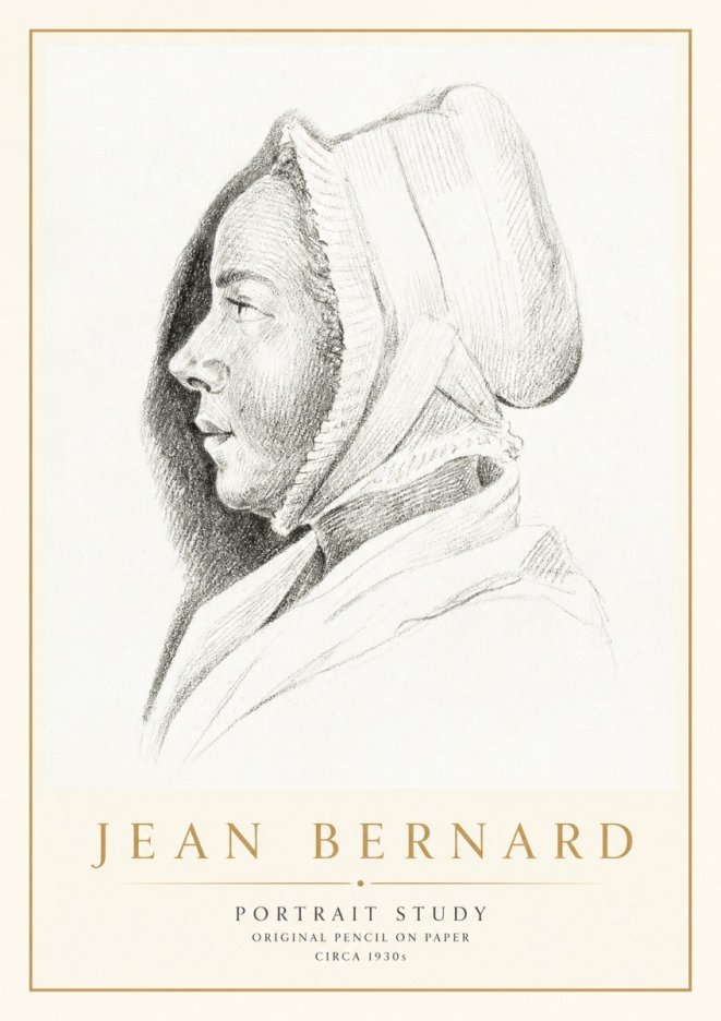 Jean Bernard Portrait Study VI No1 - Plakát