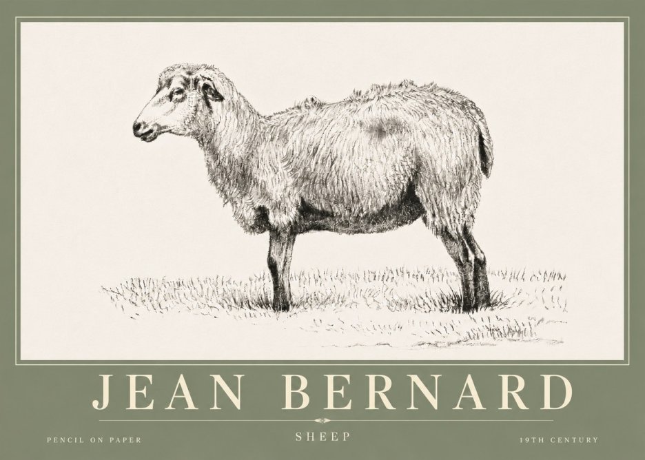 Jean Bernard Sheep No6 - Plakát