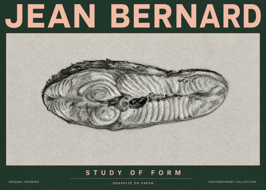 Jean Bernard Study of Form I No6 - Plakát