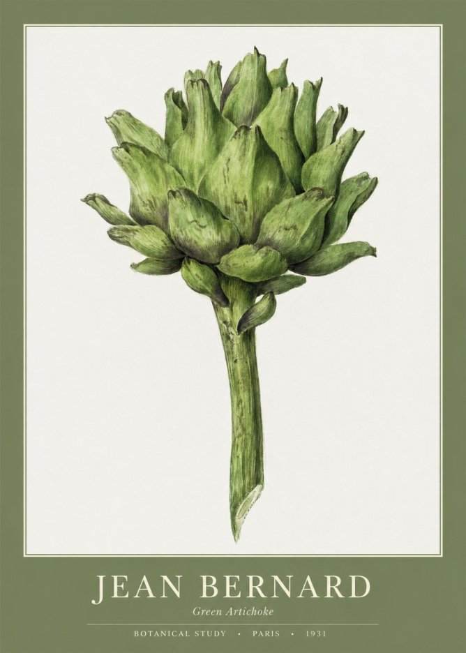 Jean Bernard Green Artichoke No1 - Plakát