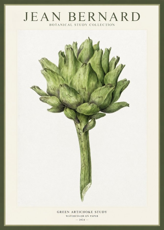 Jean Bernard Green Artichoke No2 - Plakát