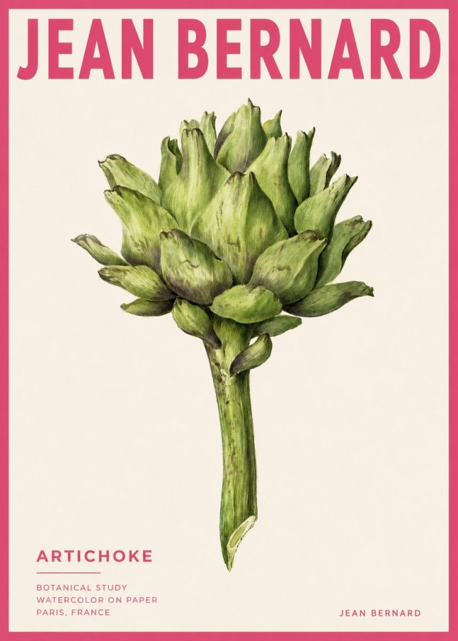 Jean Bernard Green Artichoke No4 - Plakát