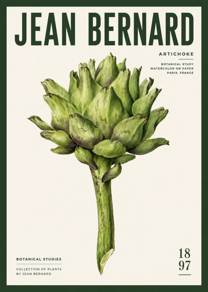 Jean Bernard Green Artichoke No6 - Plakát