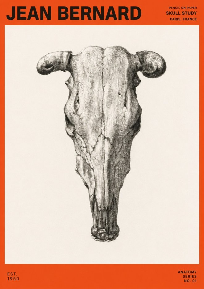 Jean Bernard Skull Study No3 - Plakát
