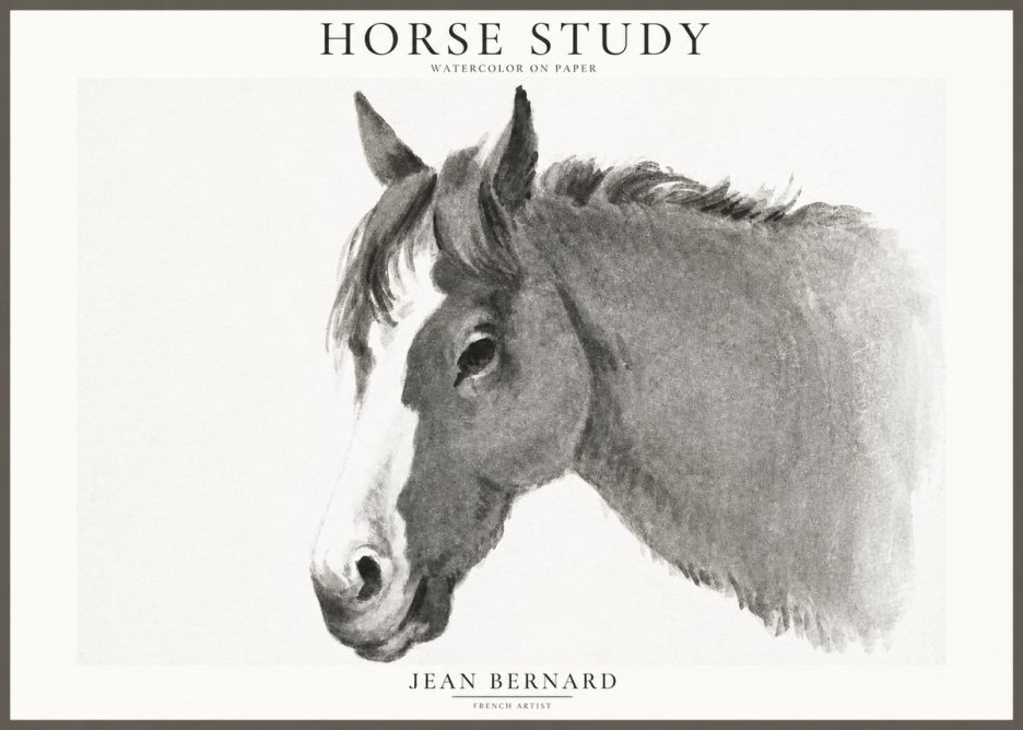 Jean Bernard Horse Study I No1 - Plakát