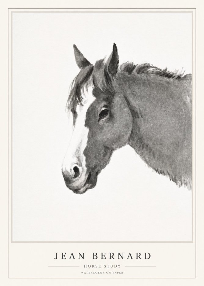 Jean Bernard Horse Study I No3 - Plakát